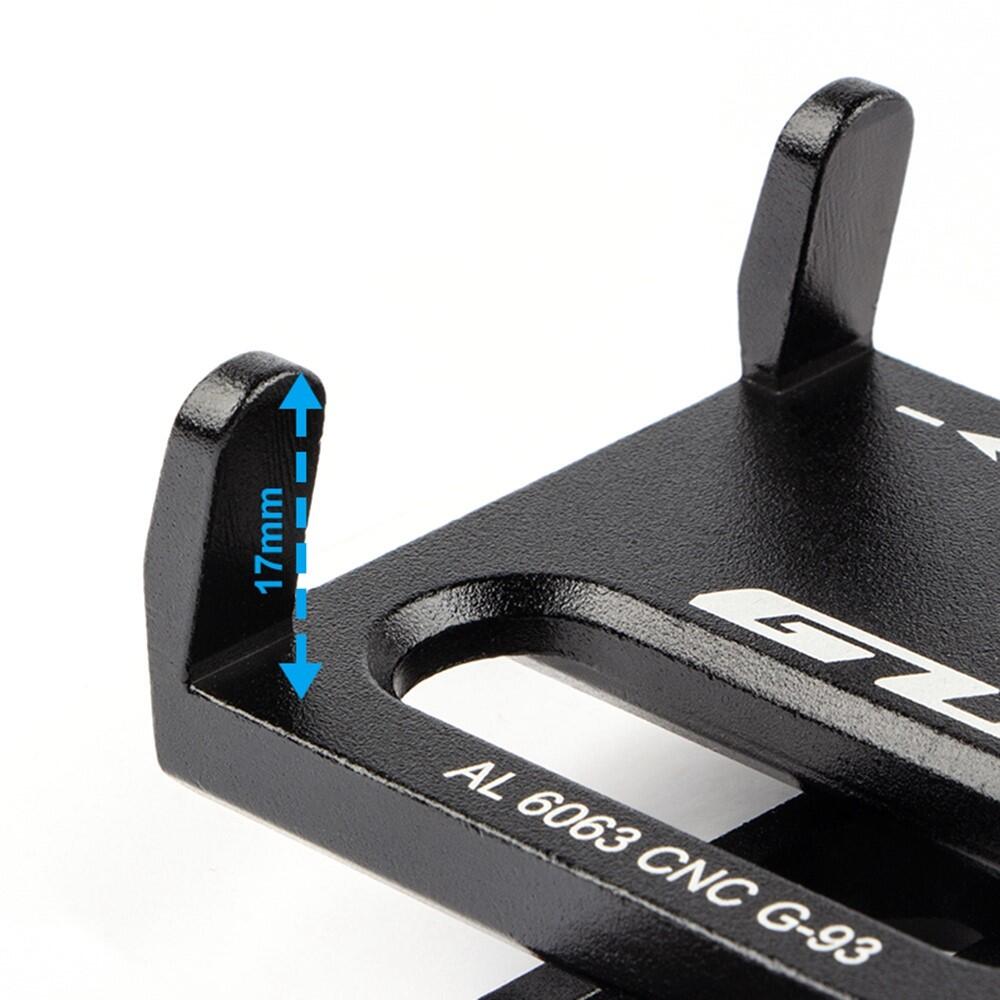Supporto telefono manubrio bici alu 4 ganci 270° avvitato 4/7