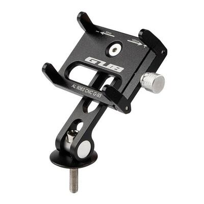 Supporto telefono manubrio bici alu 4 ganci 270° avvitato
