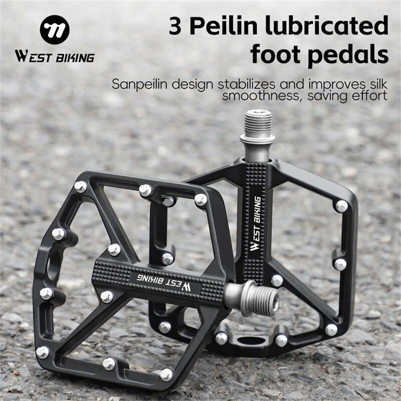 Pereche pedale aluminiu bicicletă 3 rulmenți
