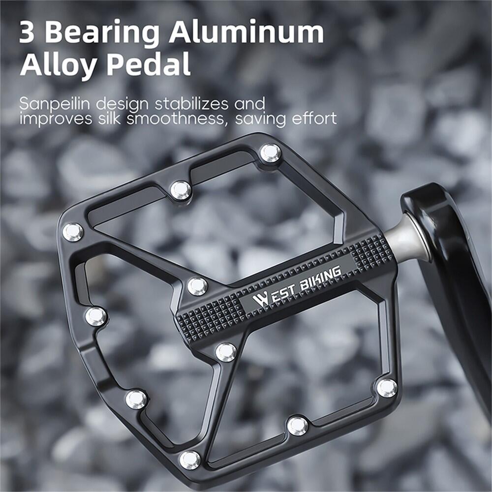 Paire de pédales vélo aluminium 3 roulements 4/7