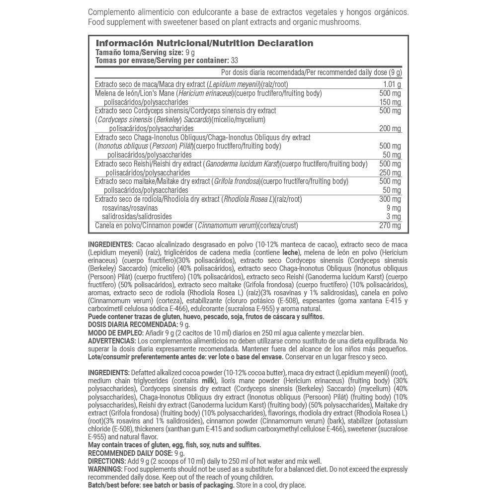 Funghi (complesso di 5 funghi) - 300 g di integratori Cacao MASmusculo 4/5