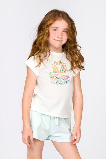 Camiseta de niña crudo