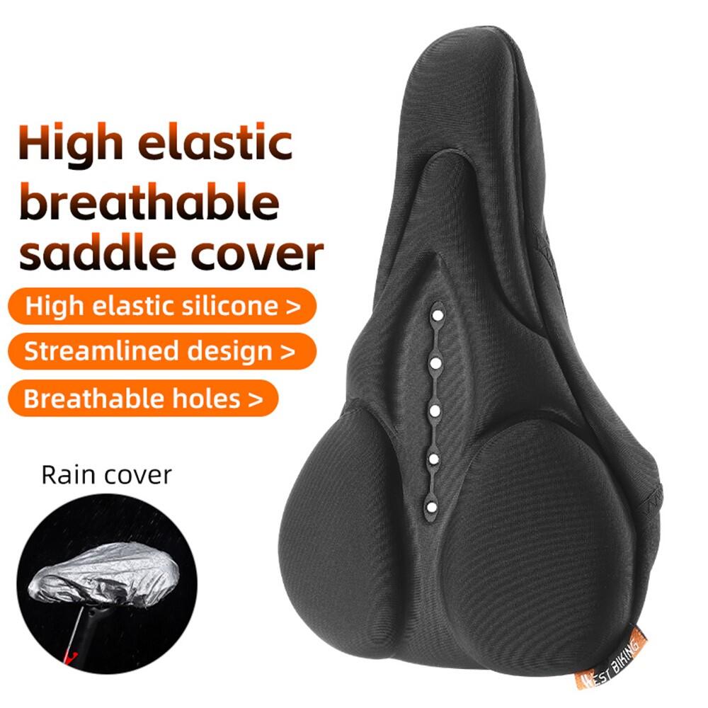 Housse de selle vélo silicone+lycra+éponge antichoc 2/7