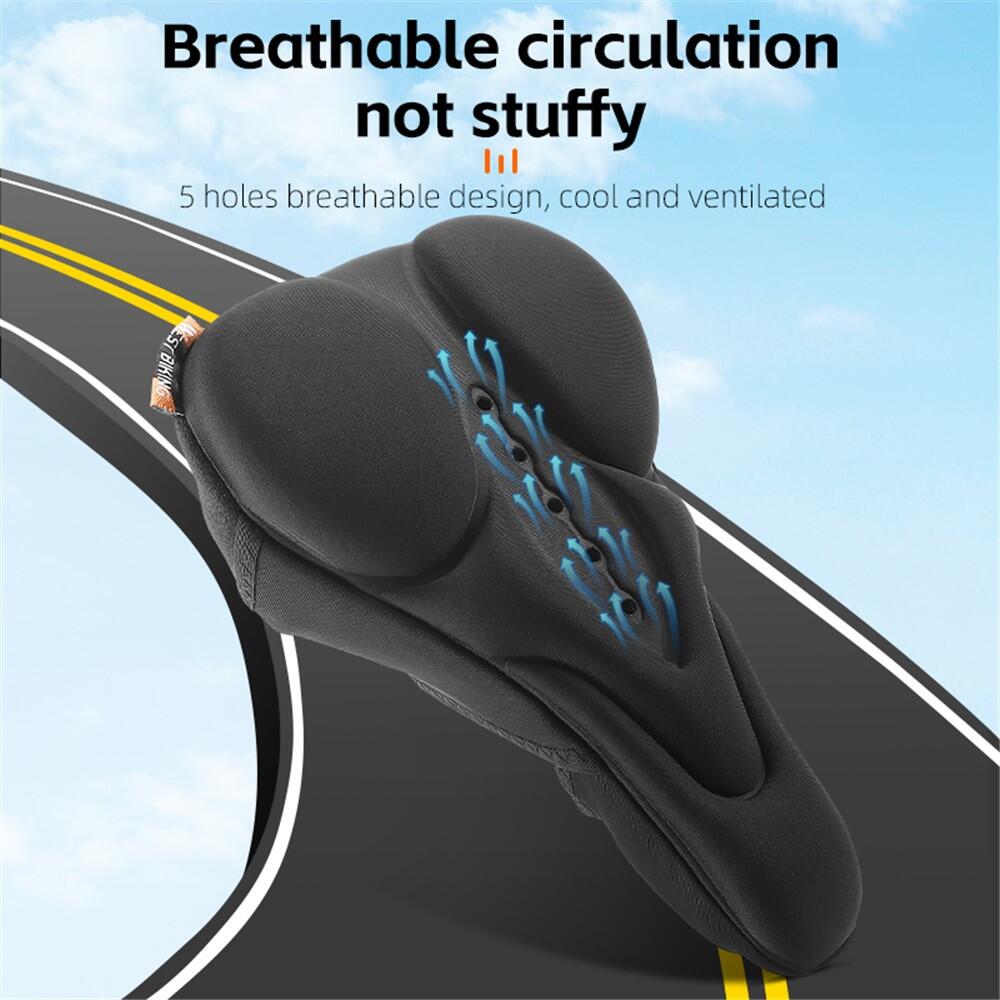 Housse de selle vélo silicone+lycra+éponge antichoc 5/7