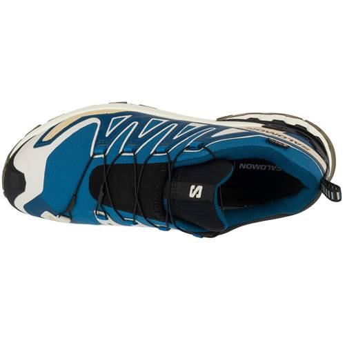 Scarpe Salomon XA Pro 3D V9 GTX Trail Blu/Beige 3/4