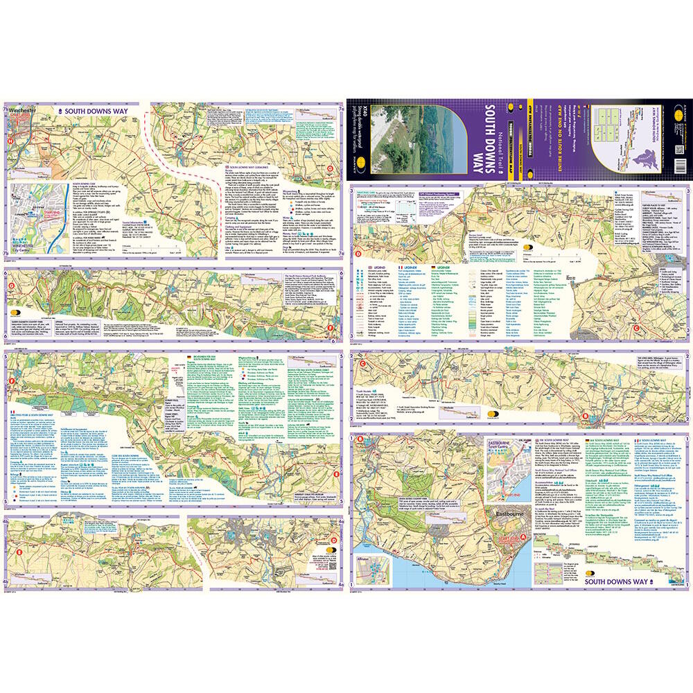 Harvey Pocket Size Map South Downs Way XT40 HARVEY MAPS Decathlon