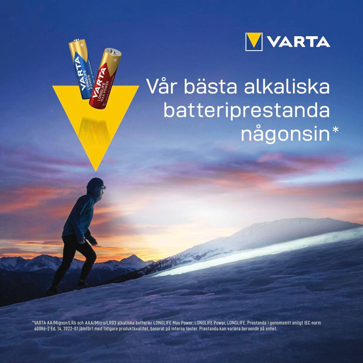 Pilas VARTA alkalina longlife power aa - lr06 AA 4/5