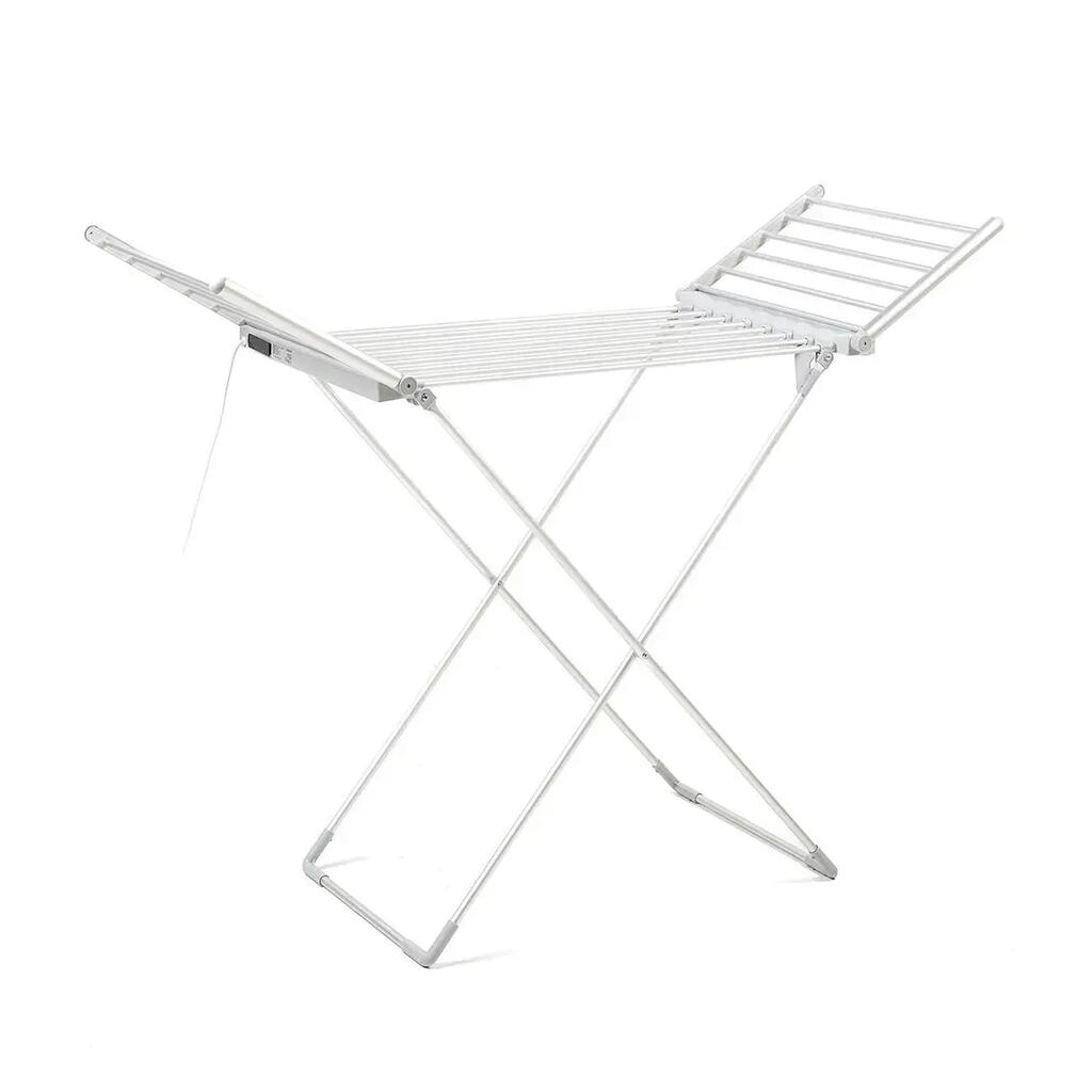 Foldable Electric Clothes Dryer with Wings, Touch Screen, Timer, and Temperature