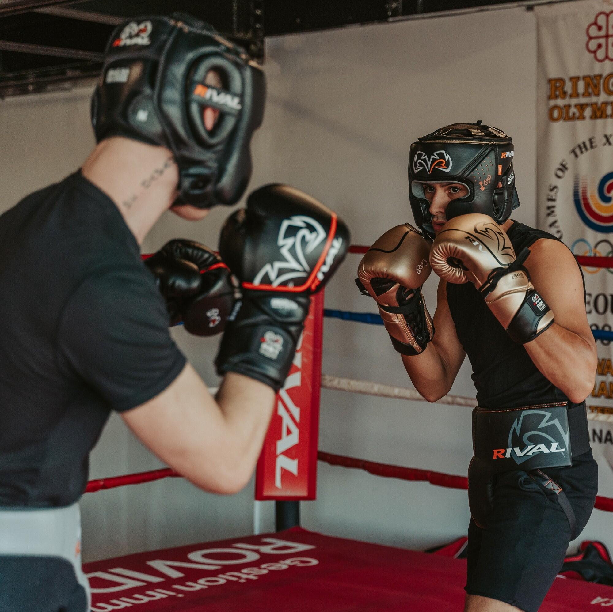 Rękawice bokserskie Rival RS1 2 Ultra Sparring Złote 14oz 4/4