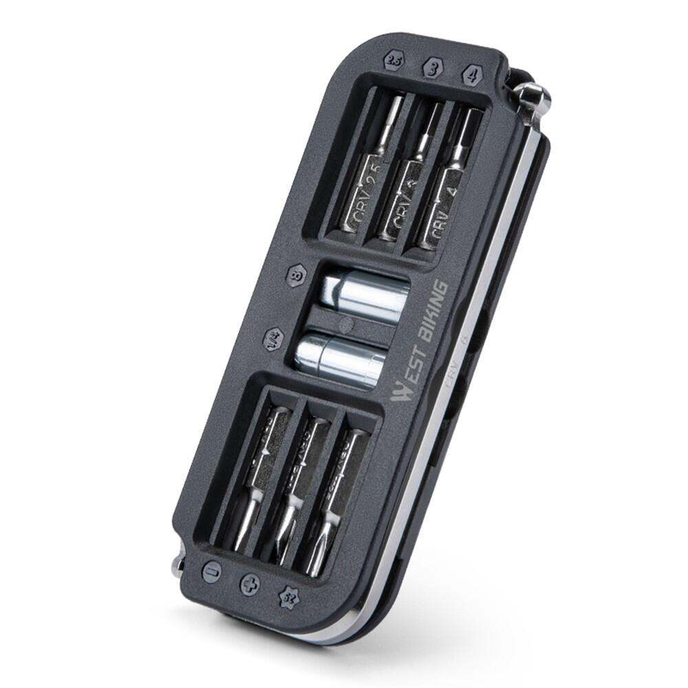 West Biking - Outil Réparation Vélo 10-en-1 Portable - Boite À Outils - Decathlon