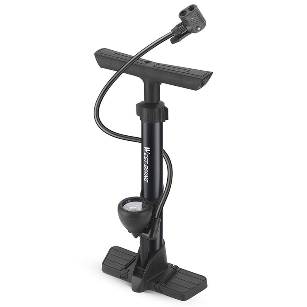 High Pressure Bike Pump 160 PSI Metal with Pressure Gauge