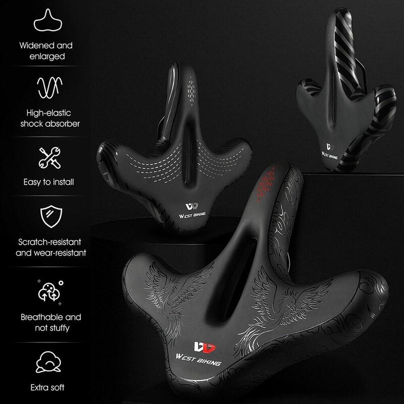 Șa bicicletă confortabilă ergonomică impermeabilă lată