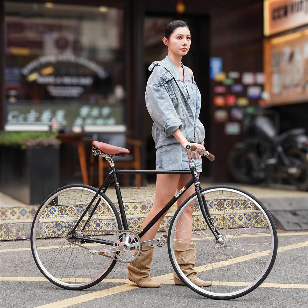 Retro fietszadel microvezel met veren schokdempend 7/7