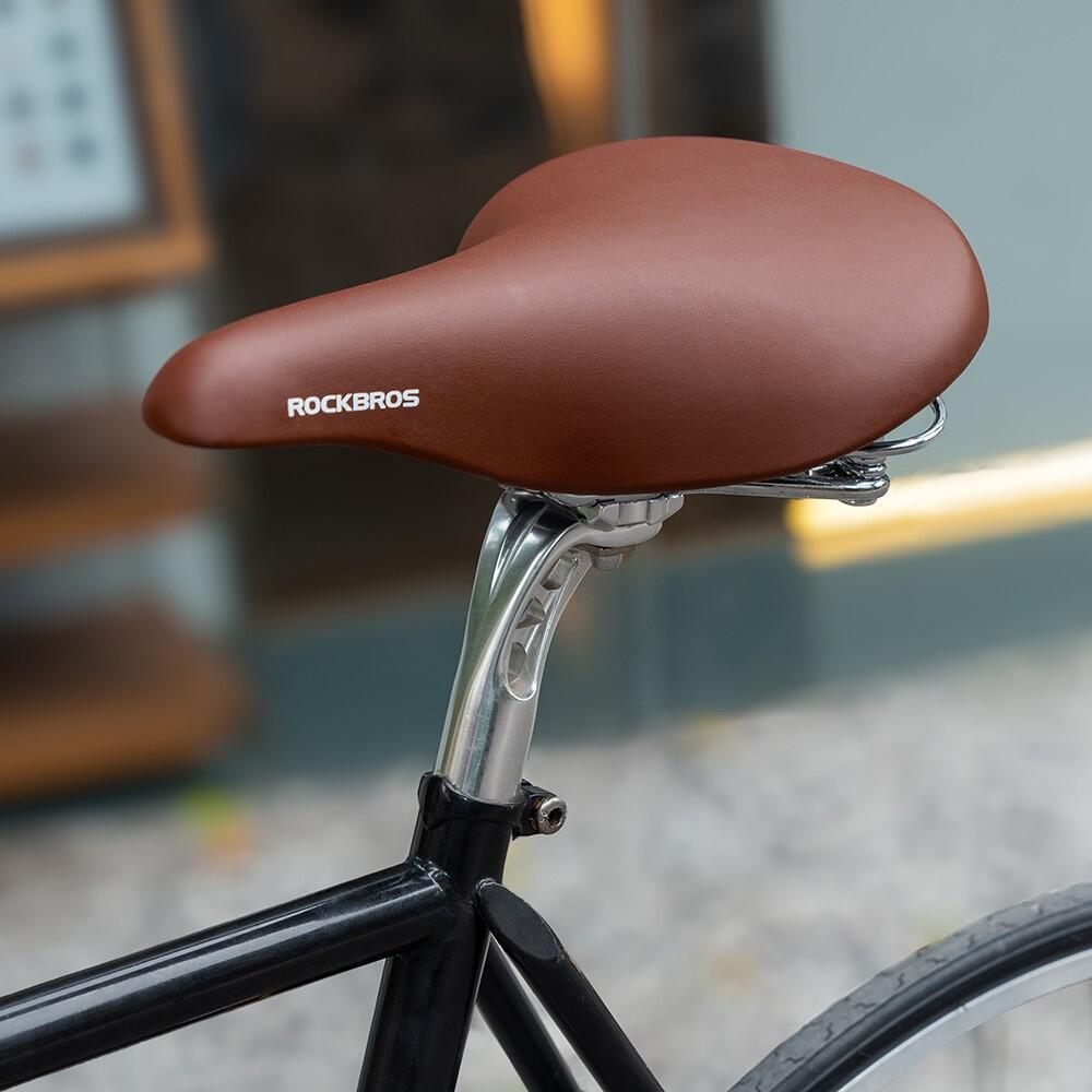 Retro fietszadel microvezel met veren schokdempend 5/7