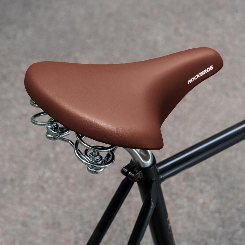 Șa bicicletă retro microfibră cu arcuri amortizantă