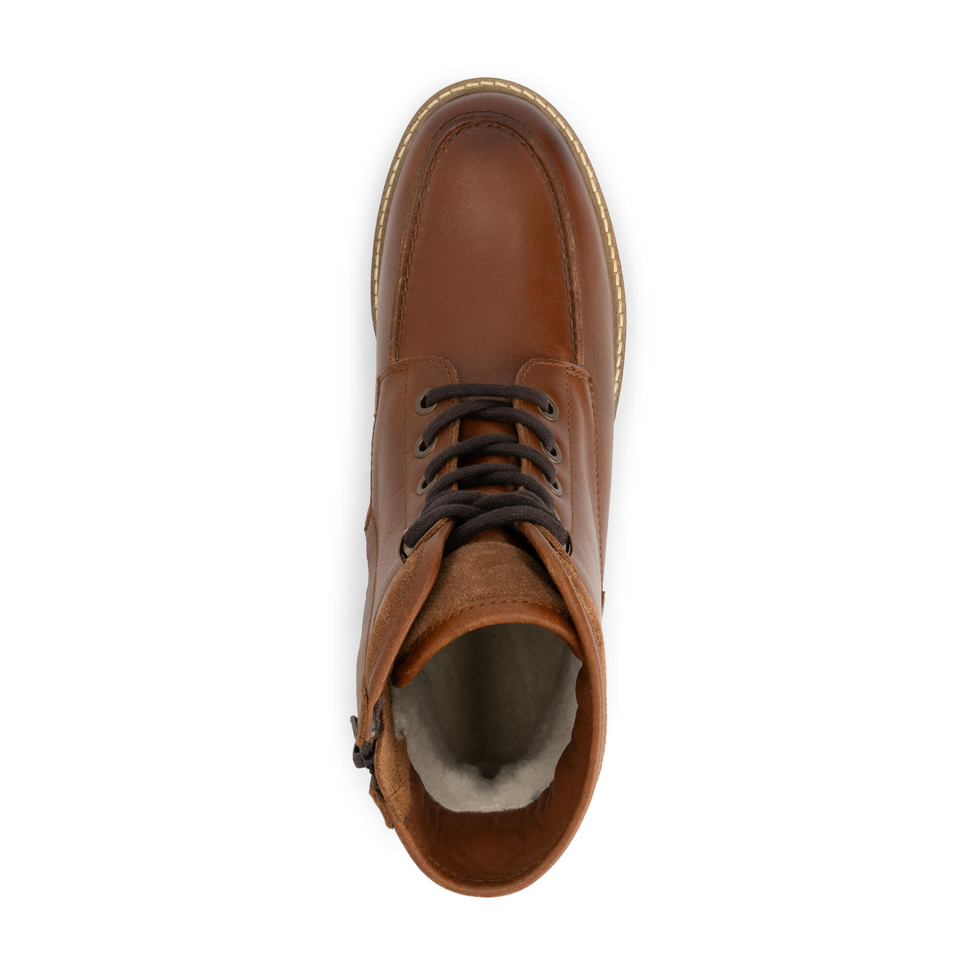 Langstrand Homme - Bottines à lacets - Doublure en laine - Cognac 5/7