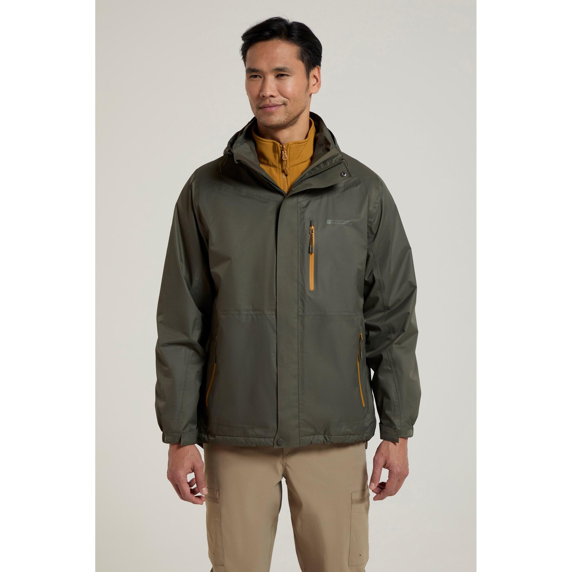 Mountain Warehouse - Mountain Warehouse Veste Imperméable Bracken Extreme 3 En 1 Pour Hommes - Softshell - Vert - Decathlon
