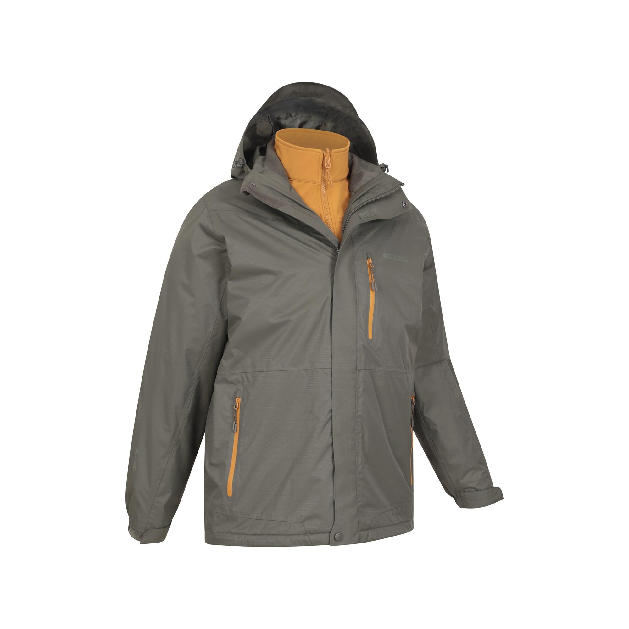 Mountain Warehouse Veste imperméable Bracken Extreme 3 en 1 pour hommes 6/7