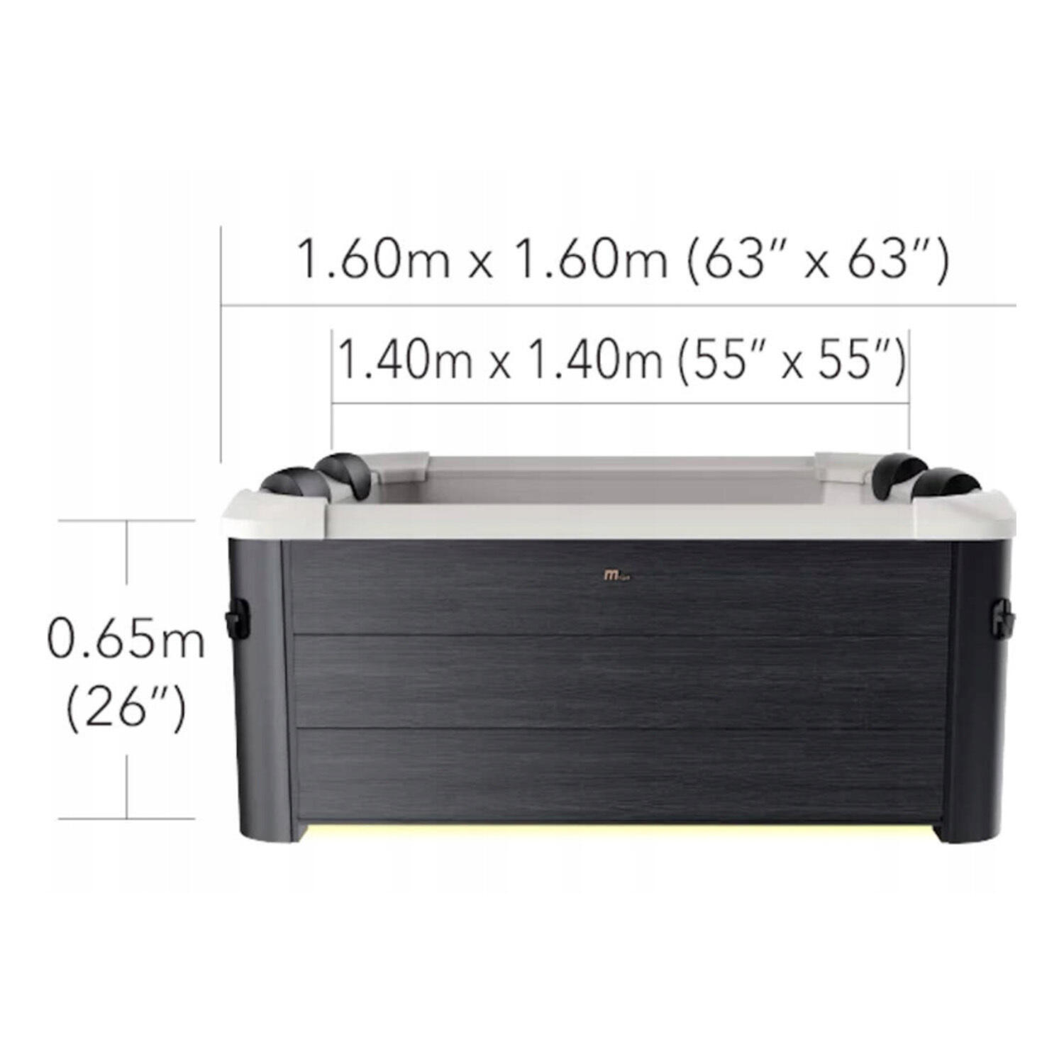 Basen z hydromasażem mSpa Oslo 6os SPA panelowe ogrodowe 850l LED Wi-Fi 7/7