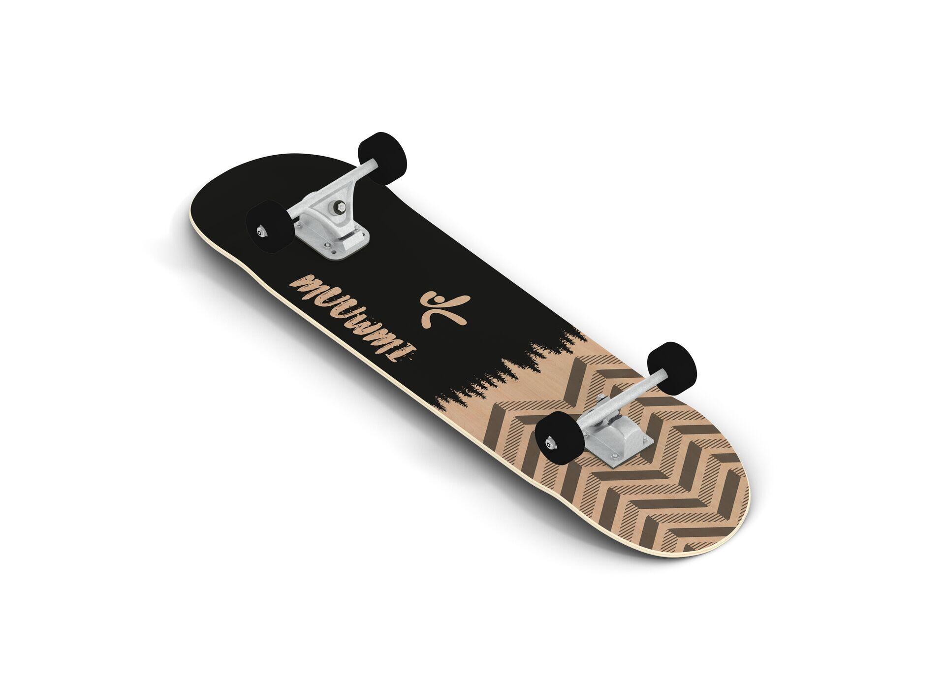 Muuwmi skateboard Forest 20 x 79 cm hout zwart/bruin 8/8
