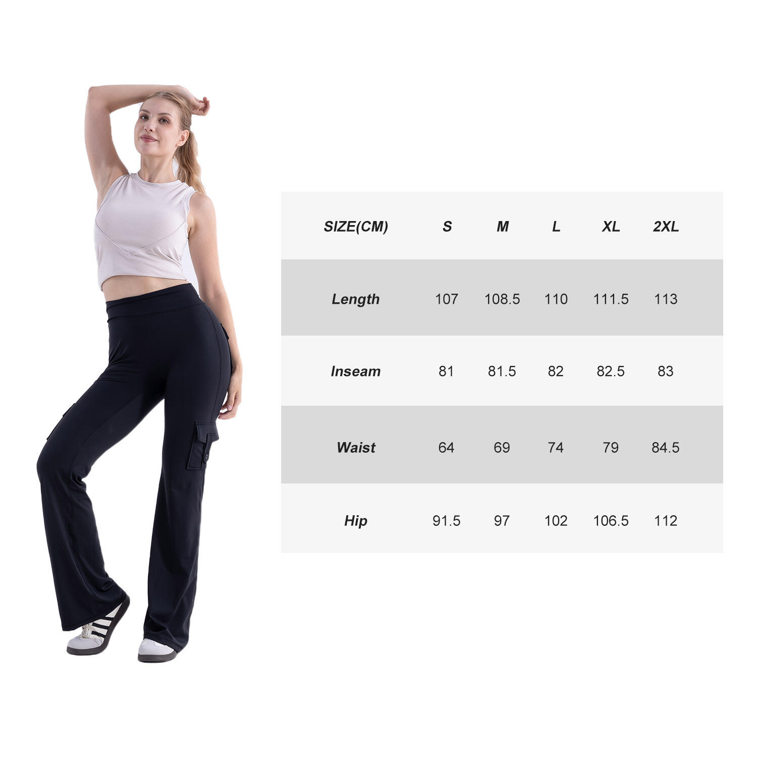 Pantalones de Yoga, Leggings de Yoga para Mujer, Negros. Talla M 6/7