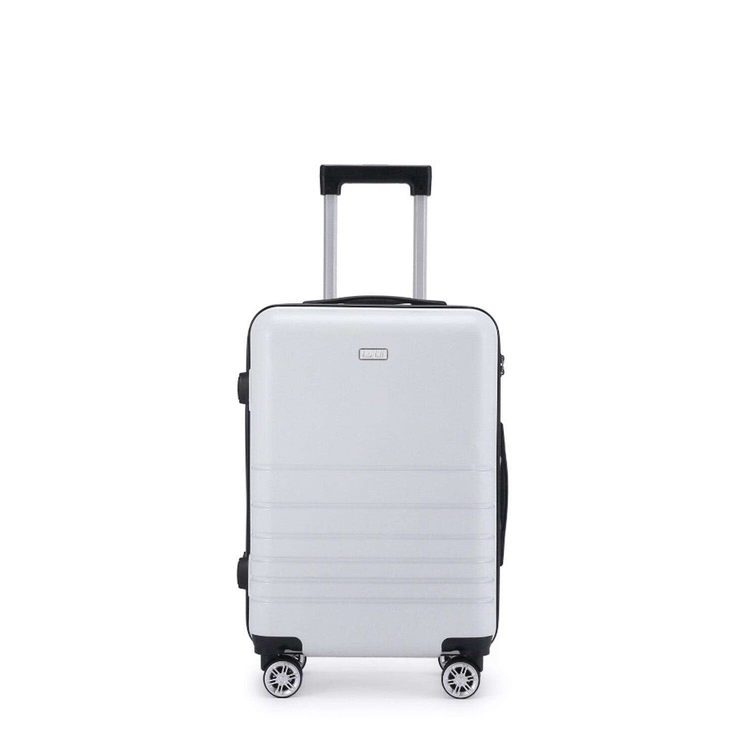 Kate Hill Bloom Small Wheeled Trolley Hard Suitcase Luggage White