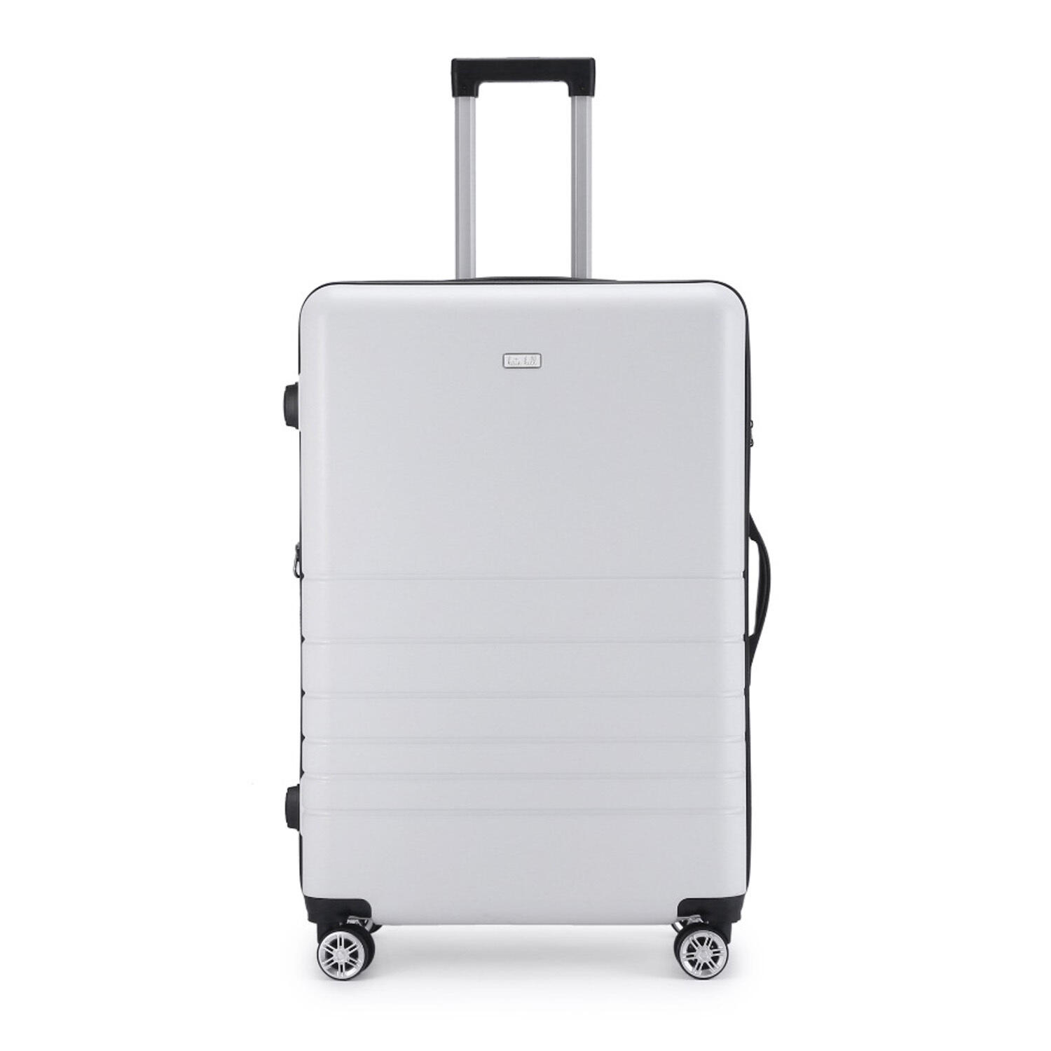 Kate Hill Bloom Small Wheeled Trolley Hard Suitcase Luggage White