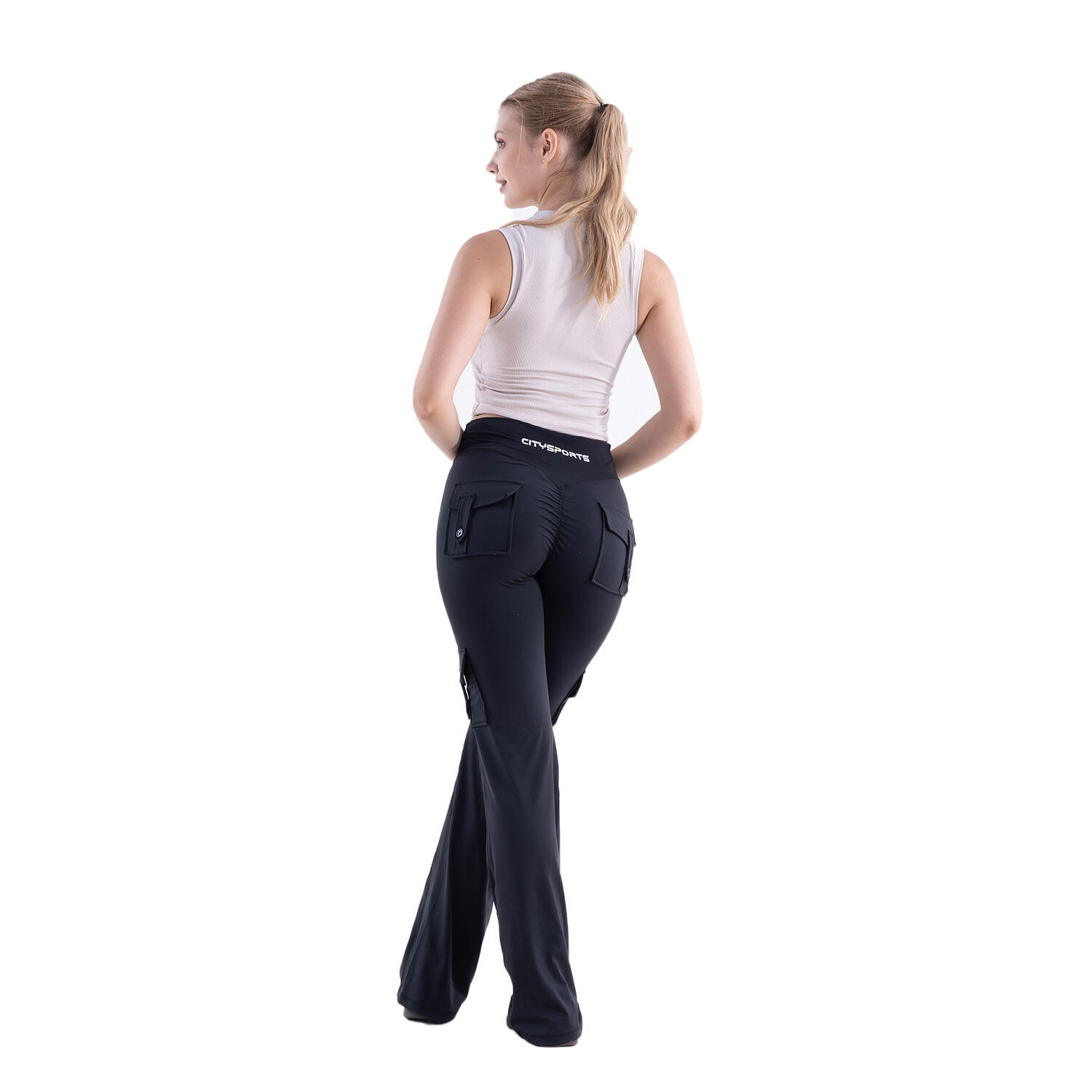 Pantalones de Yoga, Leggings de Yoga para Mujer, Negros. Talla XL 2/7