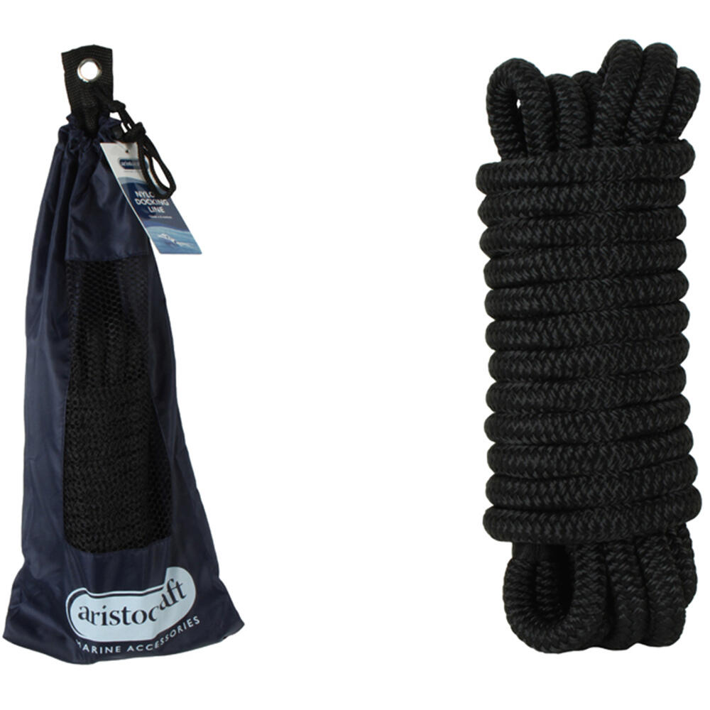 Aristocraft 6M/12mm Docking Line Double Braided Rope - Black