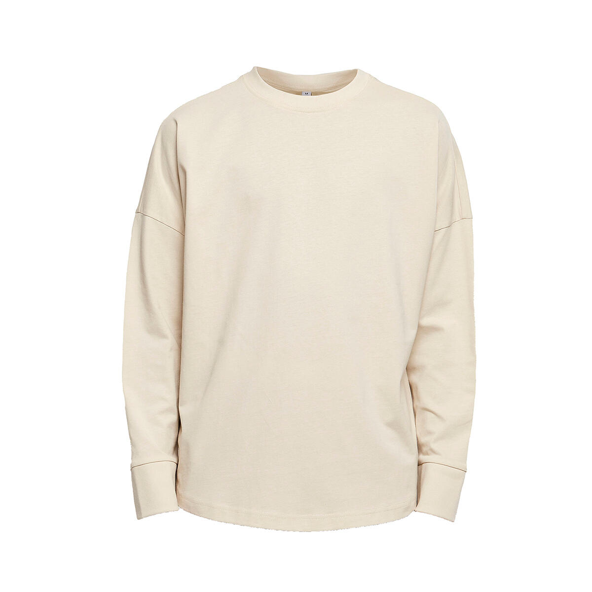 Build Your Brand Mens Cut-On Oversized Long-Sleeved T-Shirt