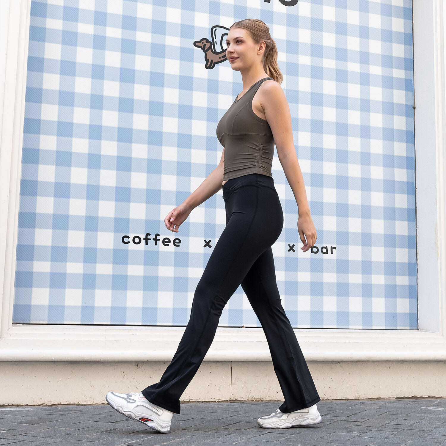 Pantalones de yoga, leggings de yoga para mujer, negros. Cintura en V. Talla XL 7/7