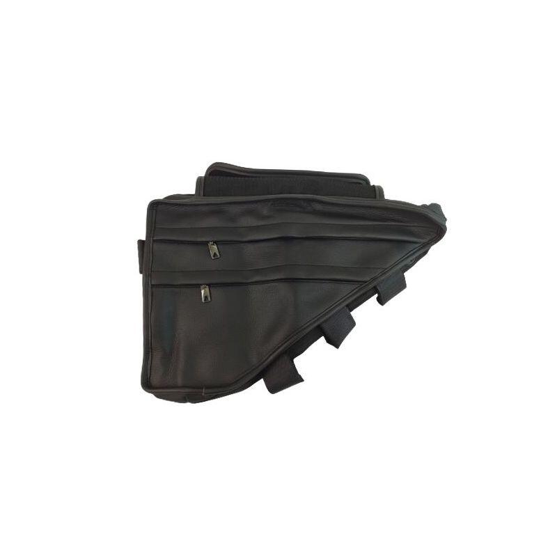 Sacoche de cadre triangle en simili-cuir pour vélo 2/4