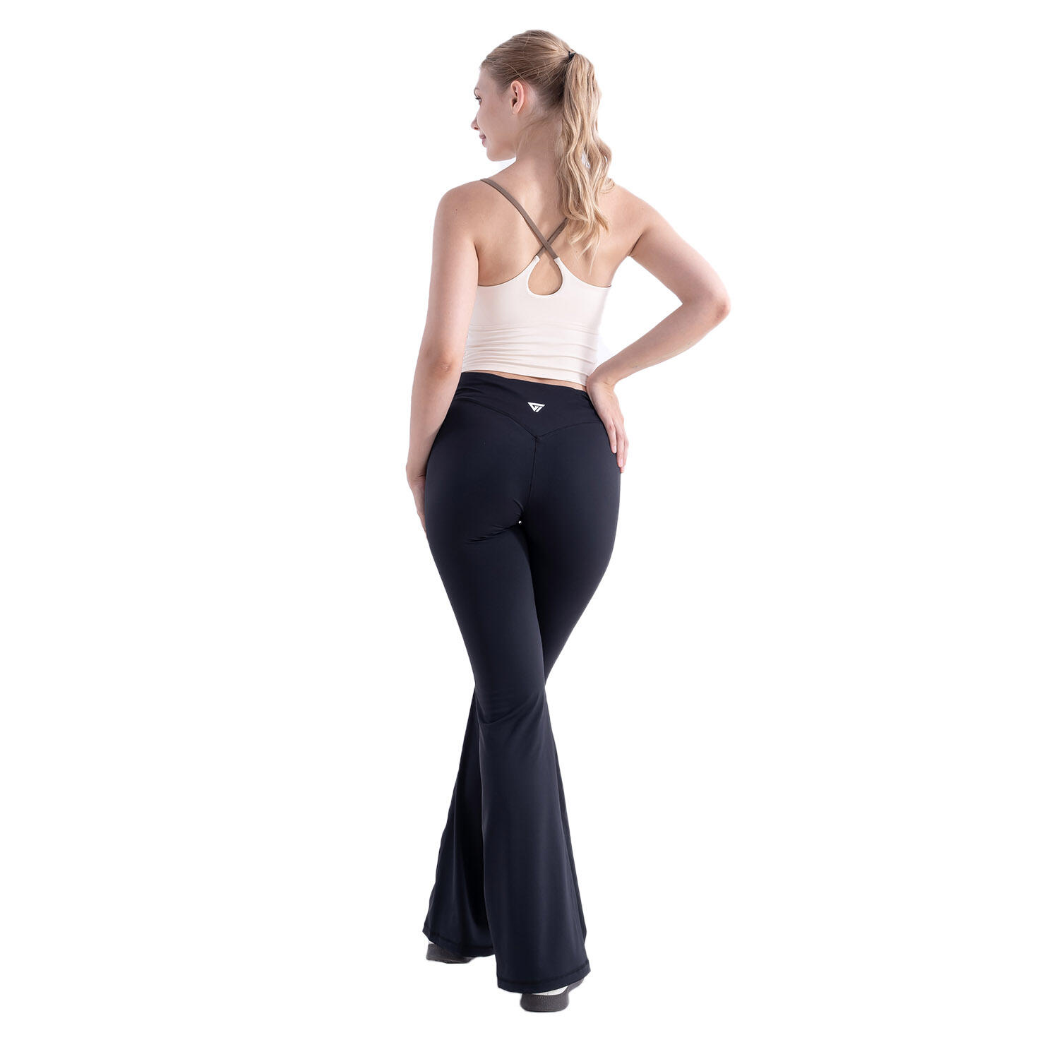 Pantalones de yoga, leggings de yoga para mujer, negros. Cintura en V. Talla XS 2/7