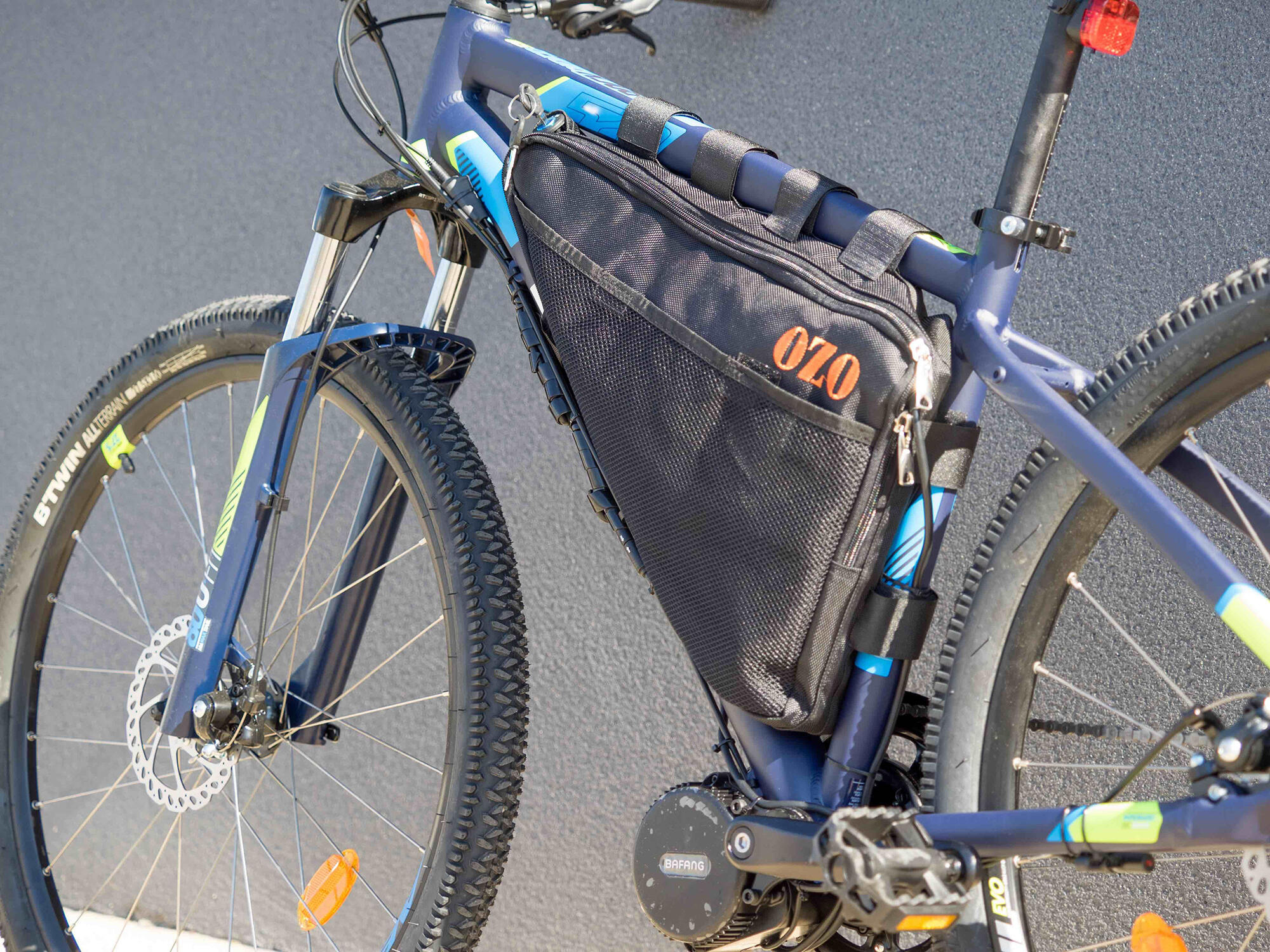 Sacoche de cadre triangle en nylon pour vélo 3/4