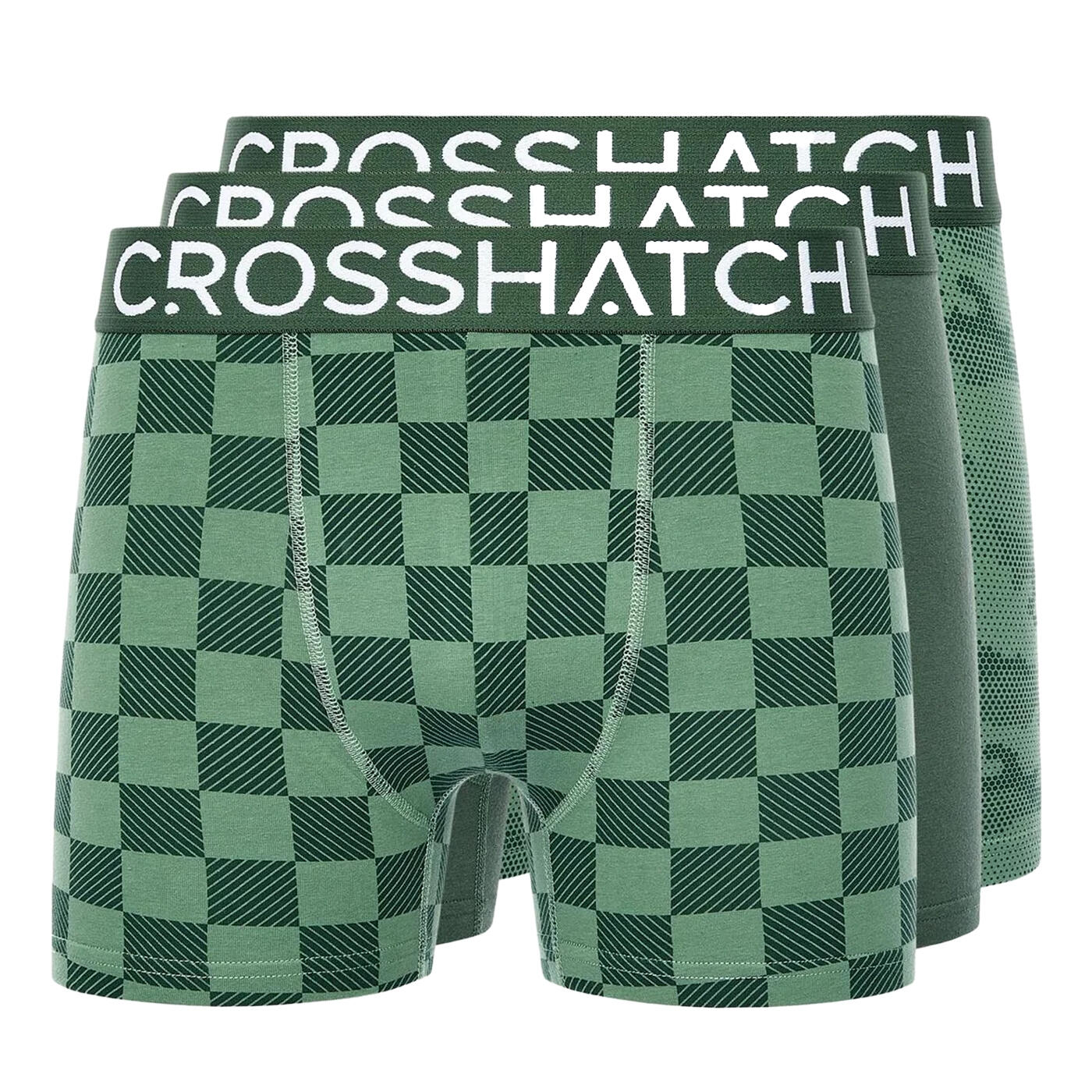 Crosshatch Mens Bresler Boxer Shorts (Pack of 3)