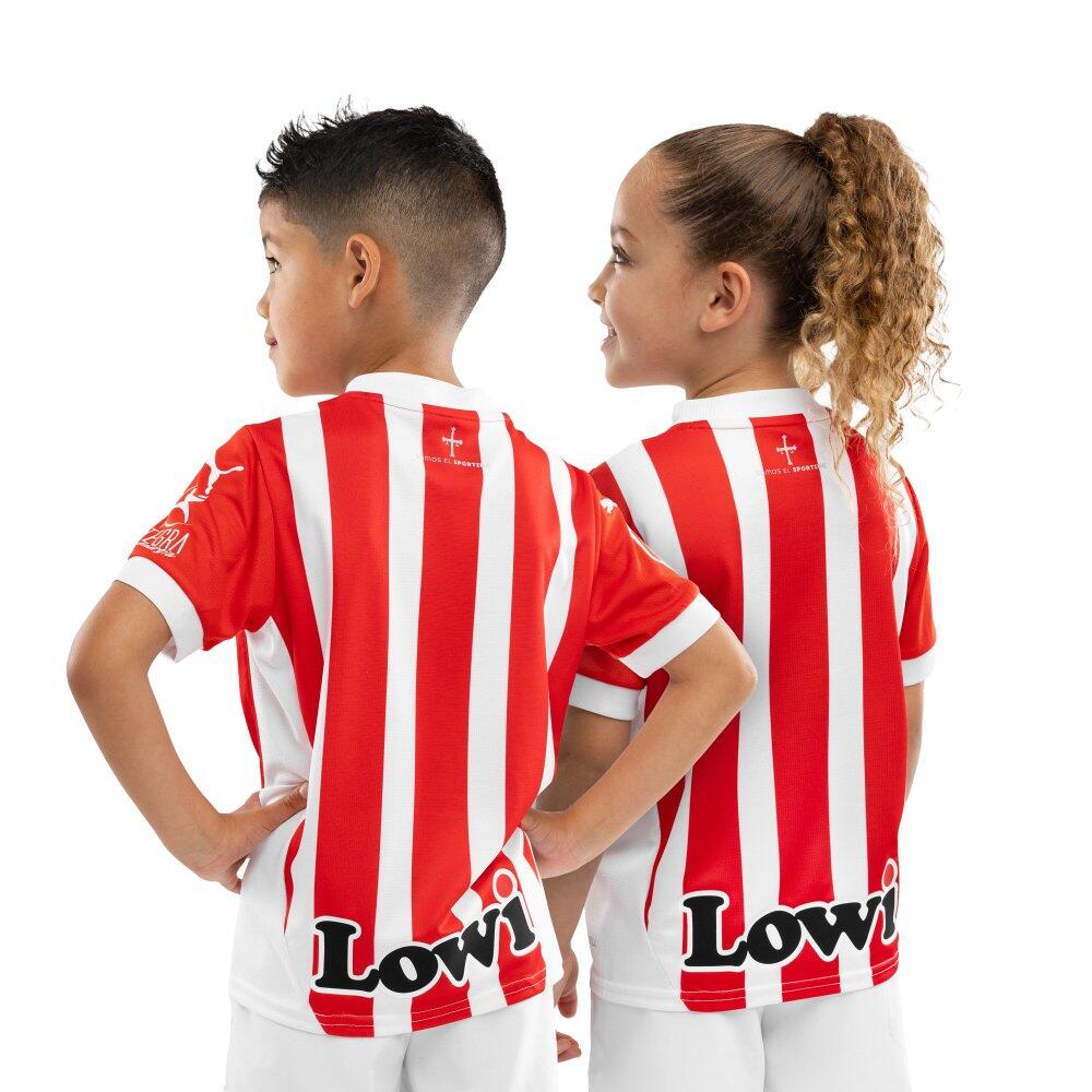Kinder Football offizielles real sporting de gijón puma fußballtrikot für Rea 3/6