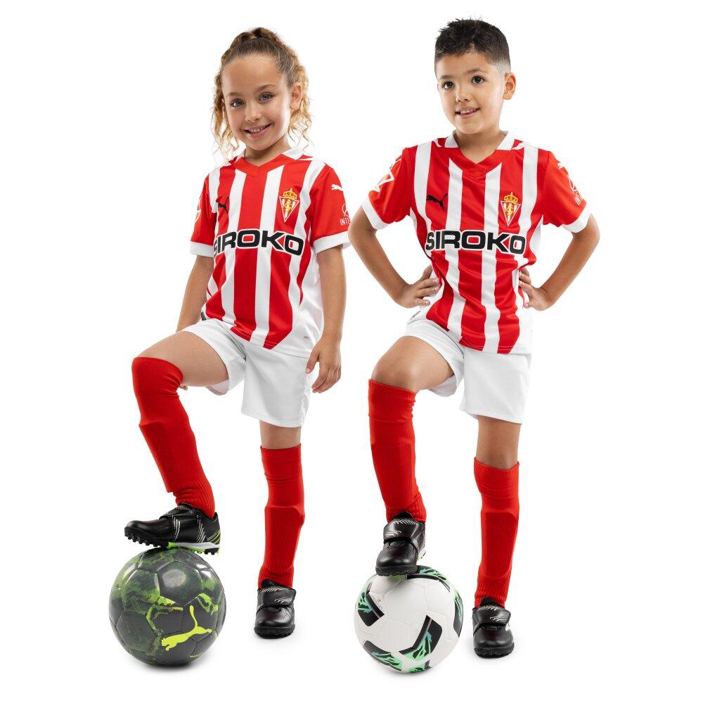 Kinder Football offizielles real sporting de gijón puma fußballtrikot für Rea 4/6