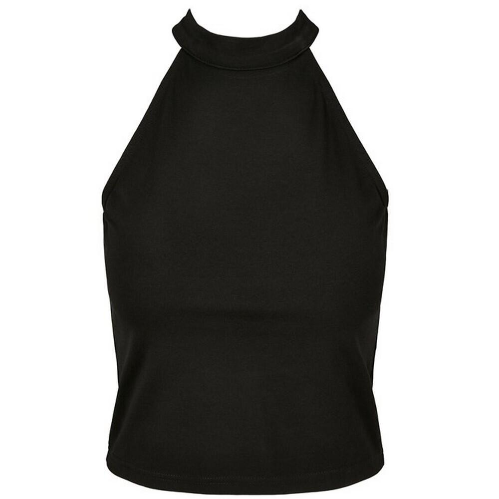 Build Your Brand Womens/Ladies Turtle Neck Short Tank Top