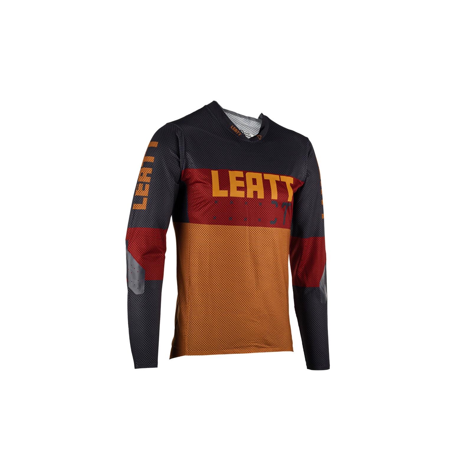 Leatt - Maillot Vtt Gravity 4.0 Manches Longues Avec Renfort Coudes Orange Homme - Maillot Manches Longues - Bleu|noir|orange - 40 M - Decathlon