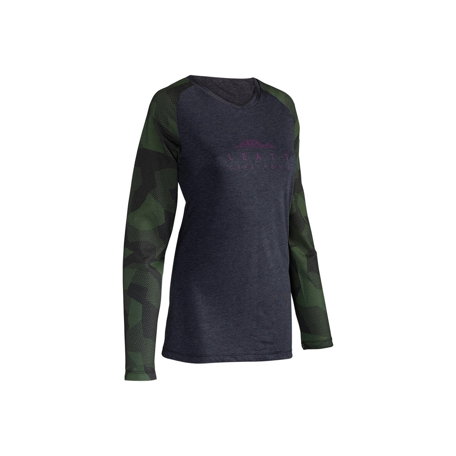 Leatt - Maillot Vtt Femme Allmountain 3.0 Stretch Et Soft-touch Vert - Maillot Manches Longues - Noir|vert - 44 L - Decathlon
