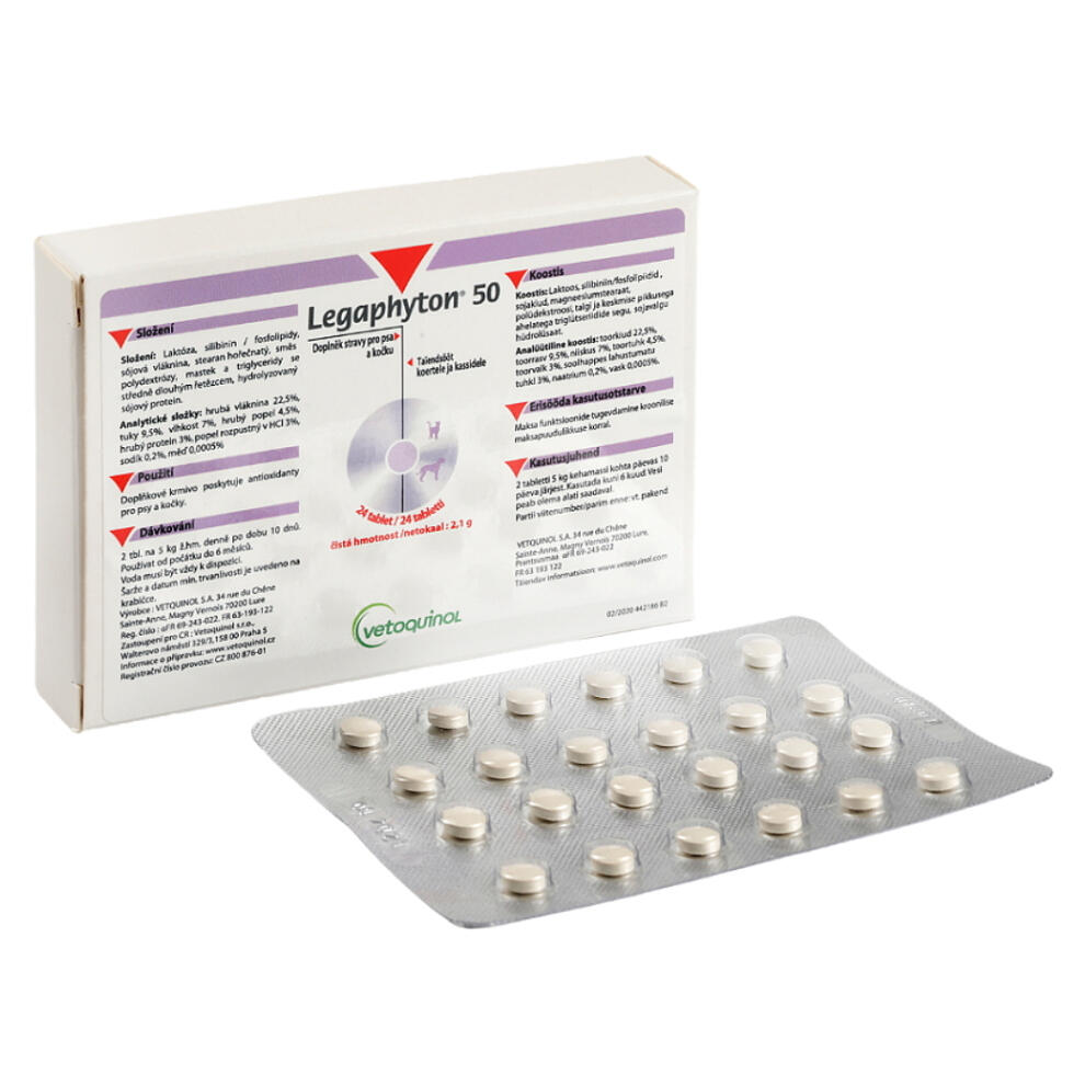 VETOQUINOL Legaphyton 50mg 24tbl - doplněk stravy pro psy