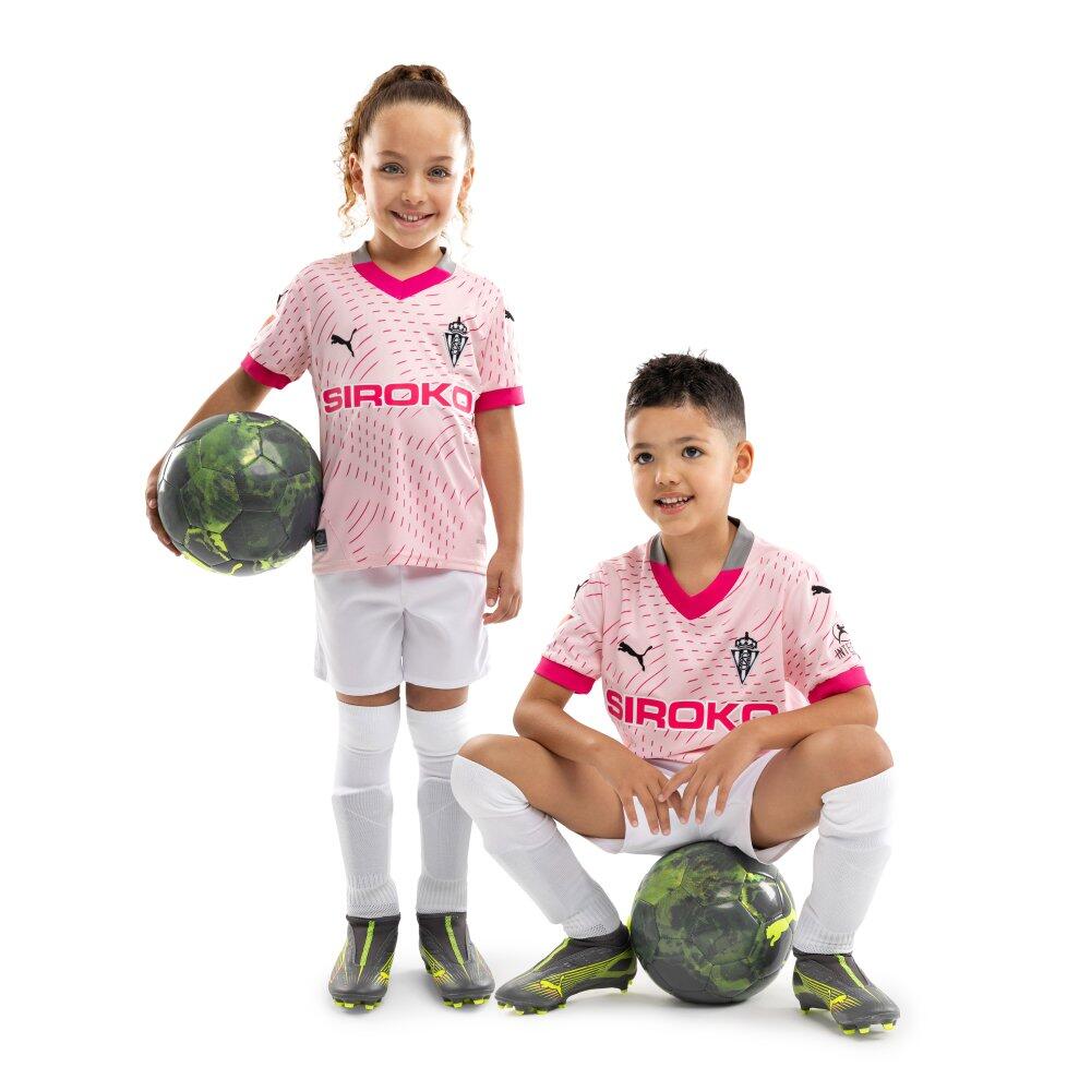 Kinder Football offizielles real sporting de gijón puma fußballtrikot für Rea 4/6