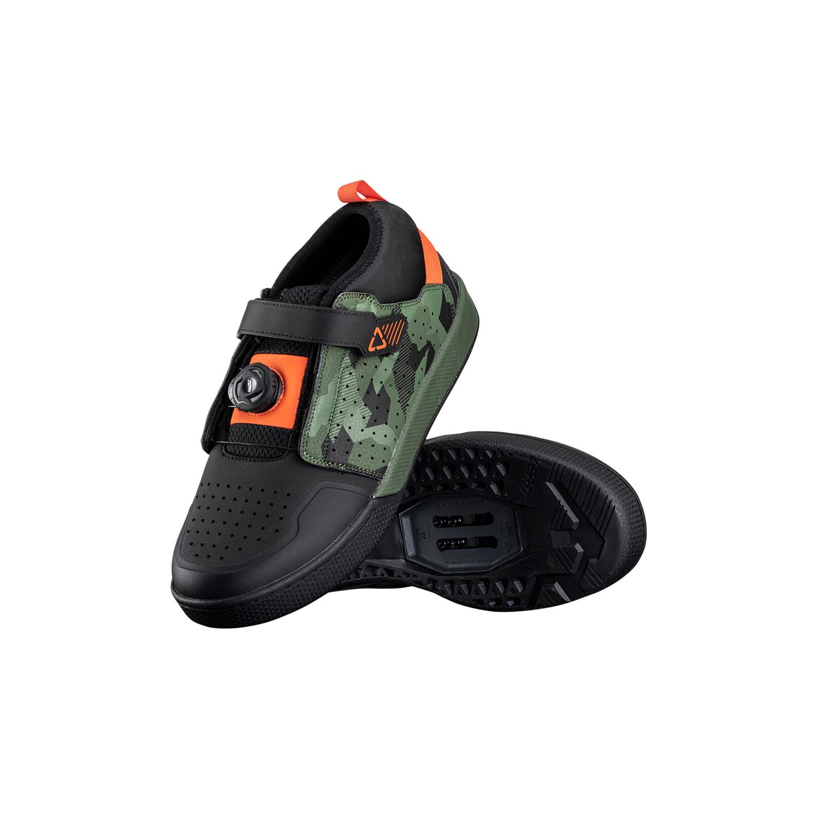 Leatt - Chaussures Vtt 4.0 Clip Pro Pour Gravity Vert Mixte - Chaussures De Sport - Noir|orange|vert - 47 - Decathlon