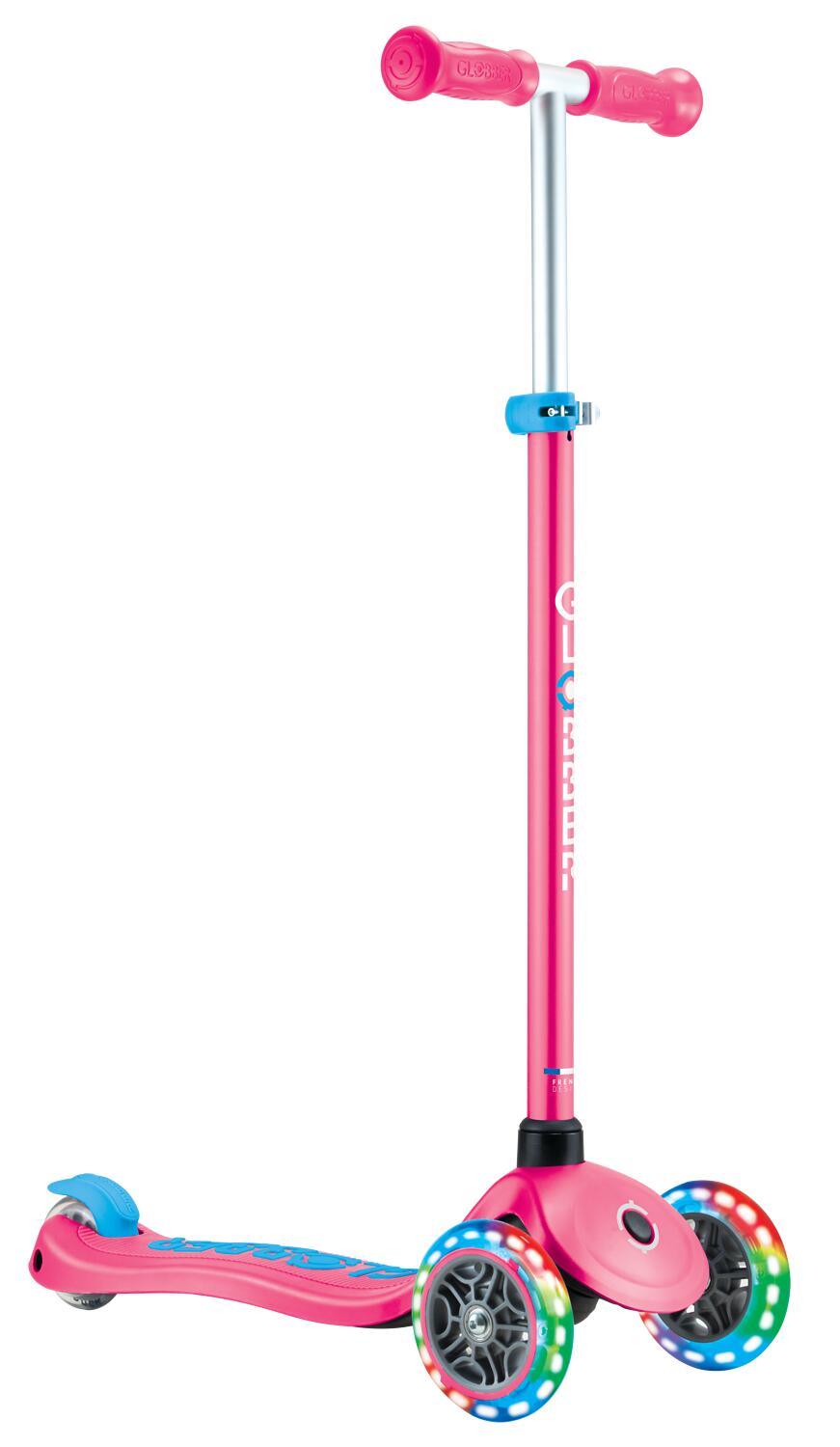 GLOBBER PRIMO PLUS LIGHTS fuchsia pink, mit Leuchtrollen 8/14