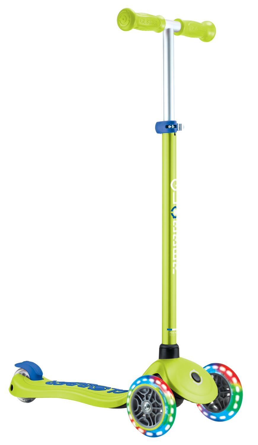 GLOBBER PRIMO PLUS LIGHTS lime grün, mit Leuchtrollen 8/14