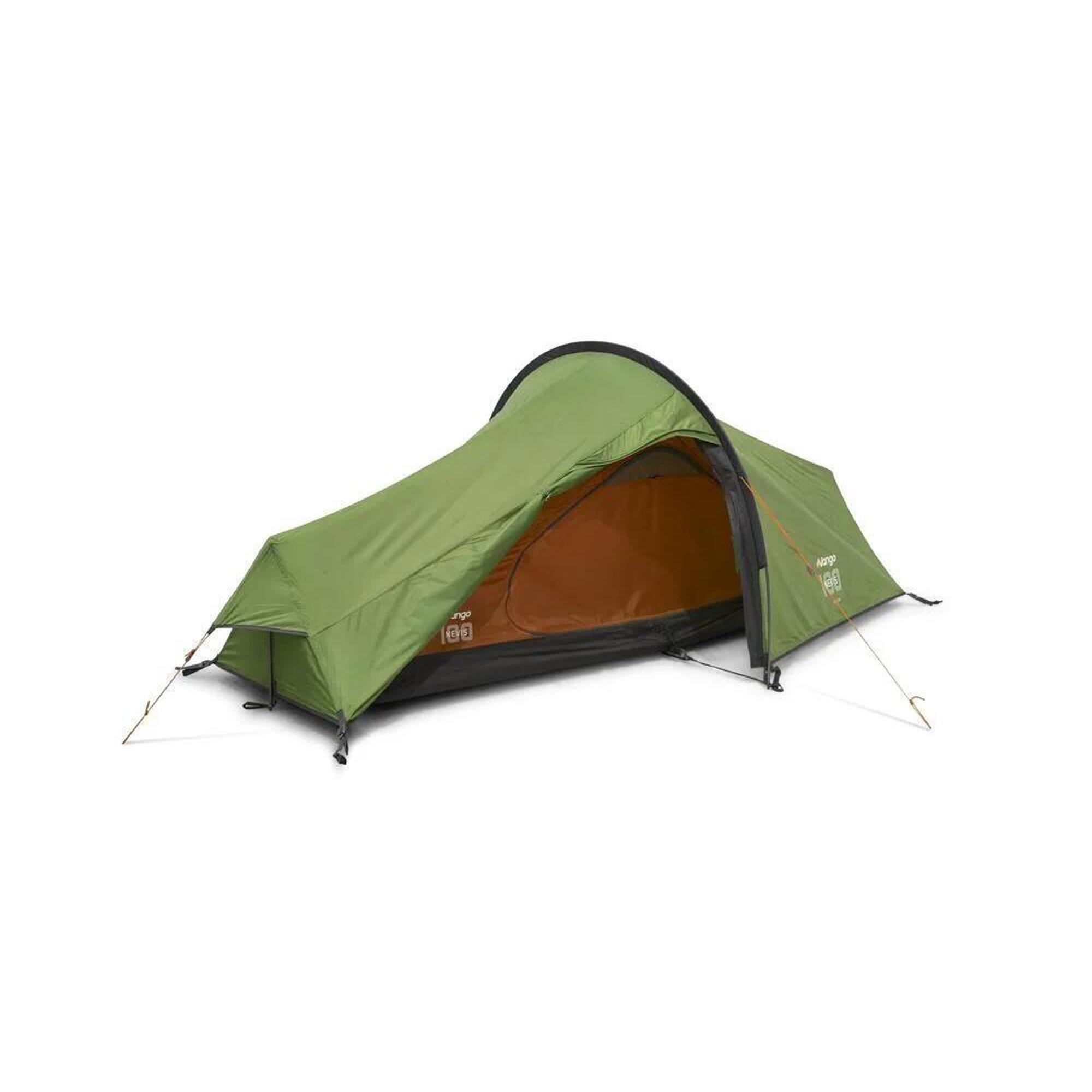 Vango - Tente De Trekking Vélo Moto Monocoque Nevis 100 - Pour Une Personne - Tente - Orange|vert - 1 Place - Decathlon