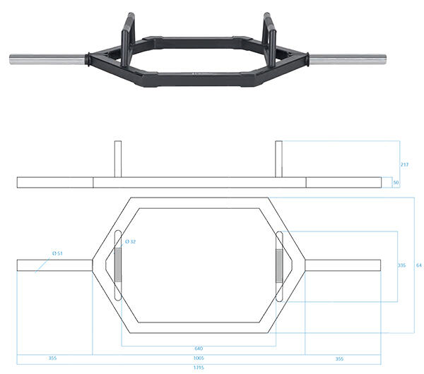 Barre Hexagonale Olympique - 28 kg 7/7