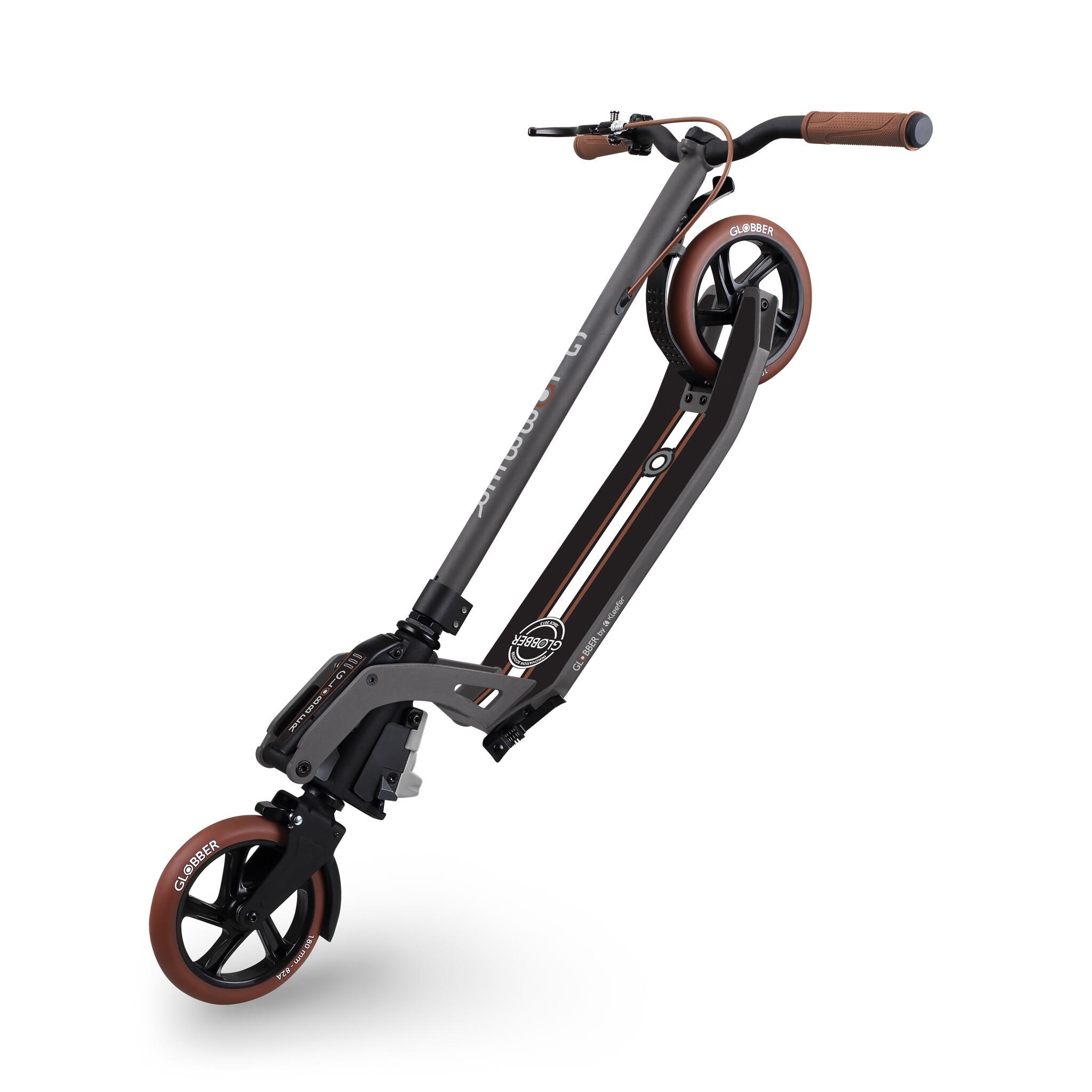 Trottinette ONE K 180 BR guidon fixe avec frein Vintage - Titane 3/5