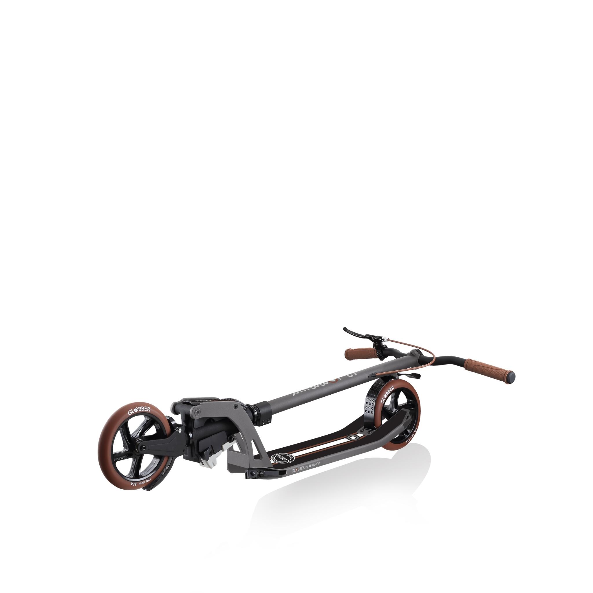 Trottinette ONE K 180 BR guidon fixe avec frein Vintage - Titane 2/5