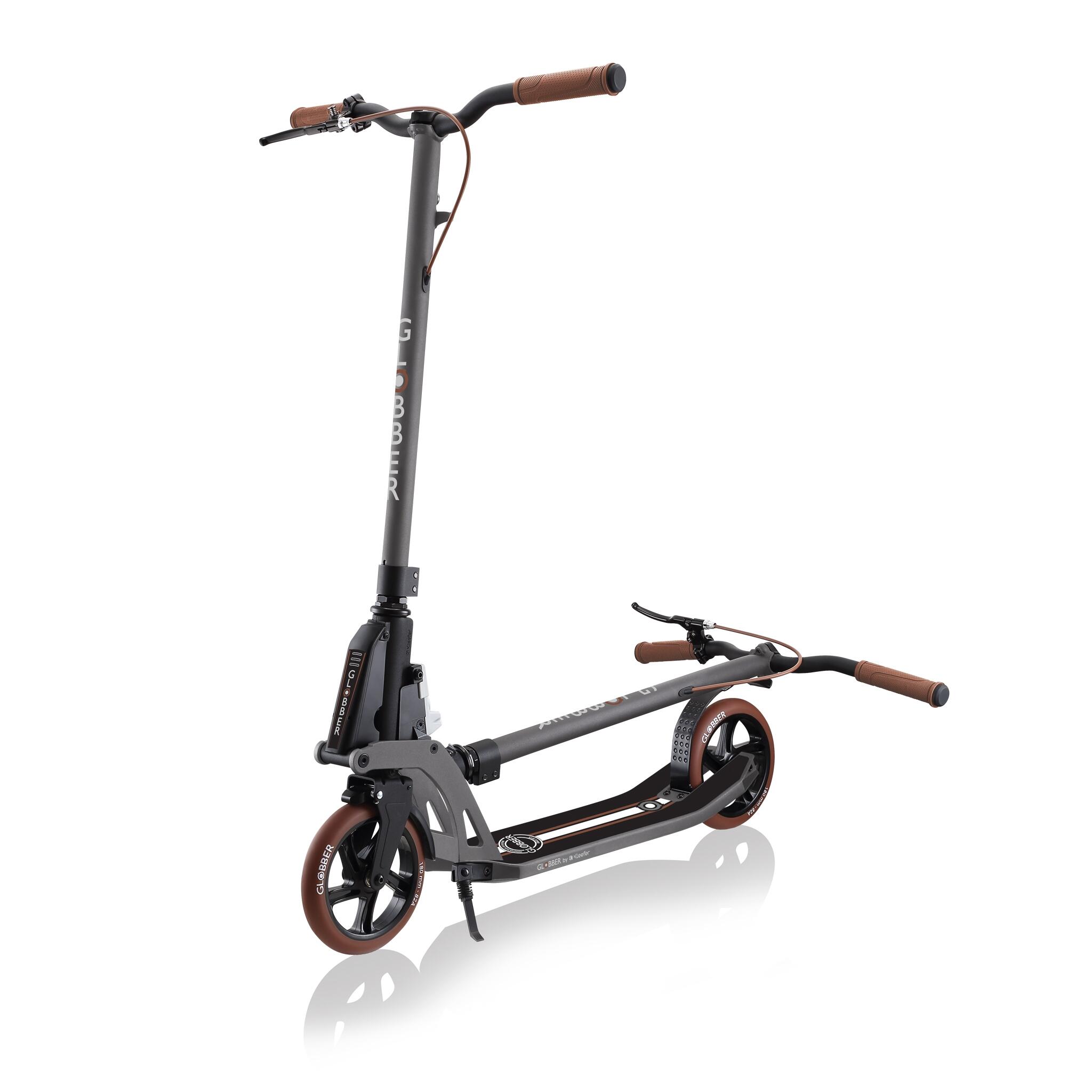 Trottinette ONE K 180 BR guidon fixe avec frein Vintage - Titane 5/5